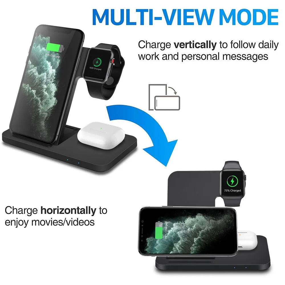 3 in 1 Wireless Fast Charger Docking Station