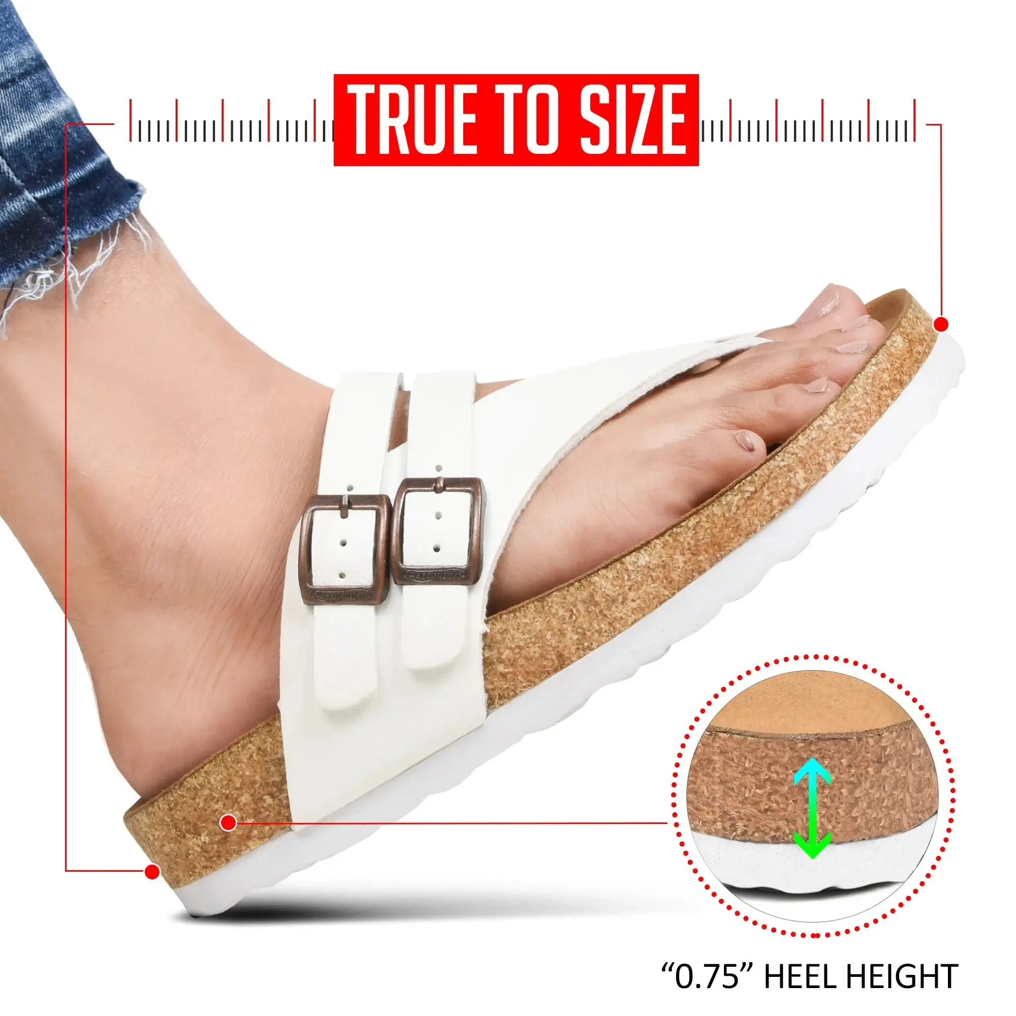 Aerothotic Kaizen Women's Chic and Comfortable Split Toe Sandals - Trendy Slip-On Slides