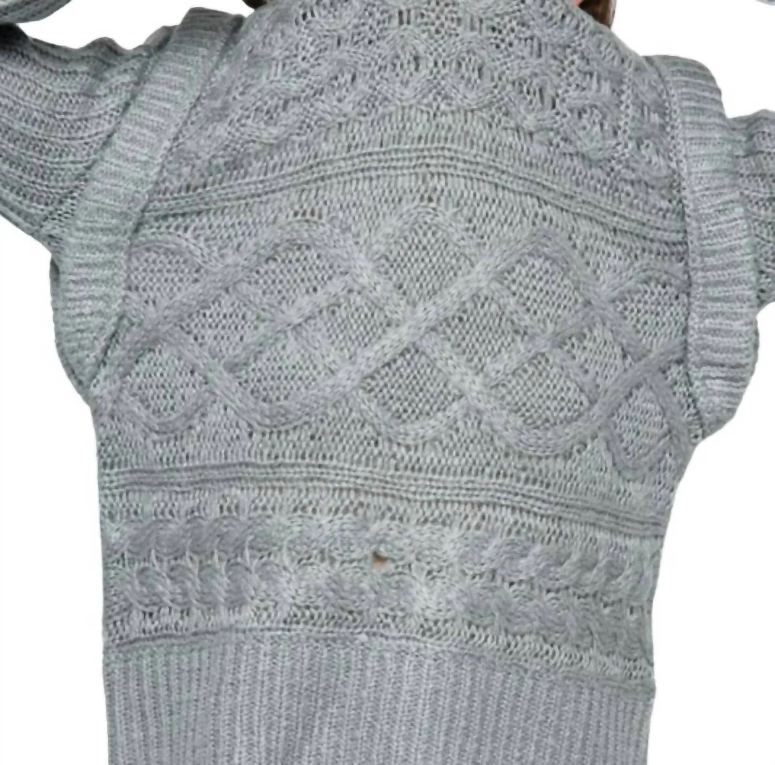 &Merci - Cable Knit Extended Shoulder Sweater