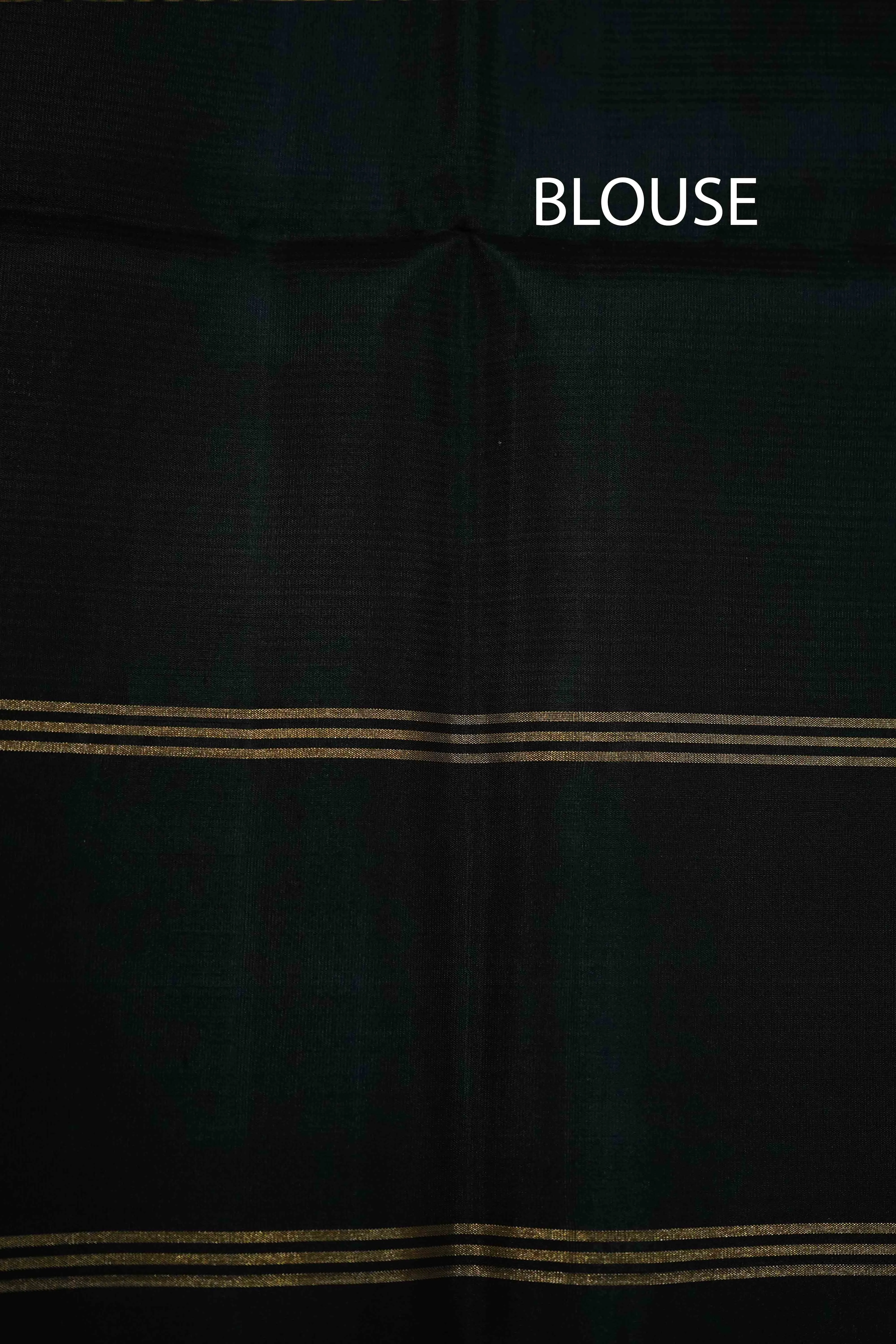 BLACK WITH DEEP ROSE PURE KANCHI SOFT SILK SAREE