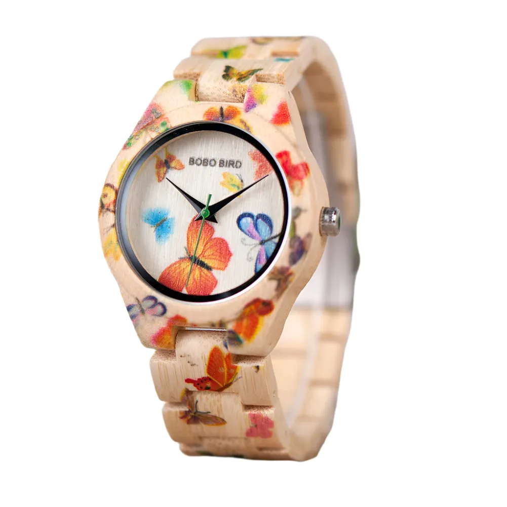 BOBO BIRD Handmade Luxury Quartz Movement Wooden Watch