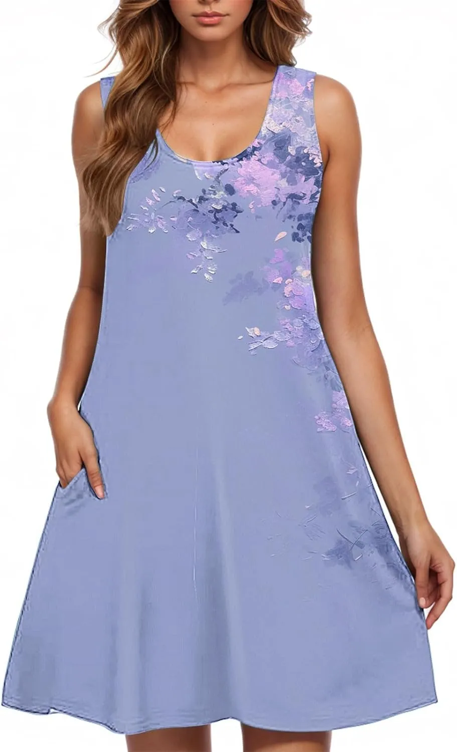 Boho Dress for Women 2025 Loose Floral Print Summer Dress Sundresses Trendy Casual Comfortable Soft Outing Dress