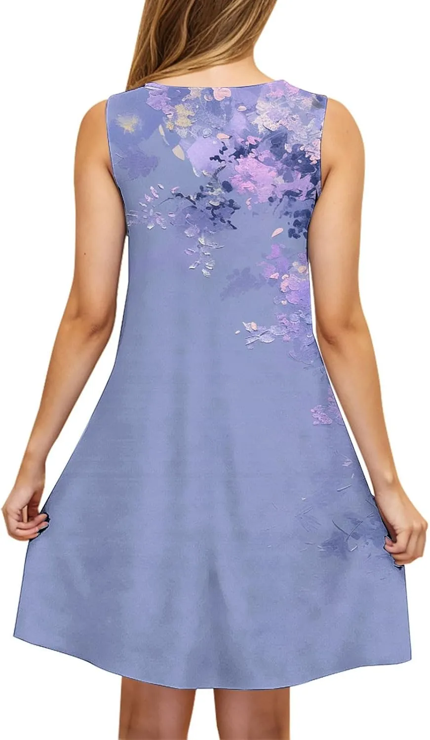Boho Dress for Women 2025 Loose Floral Print Summer Dress Sundresses Trendy Casual Comfortable Soft Outing Dress