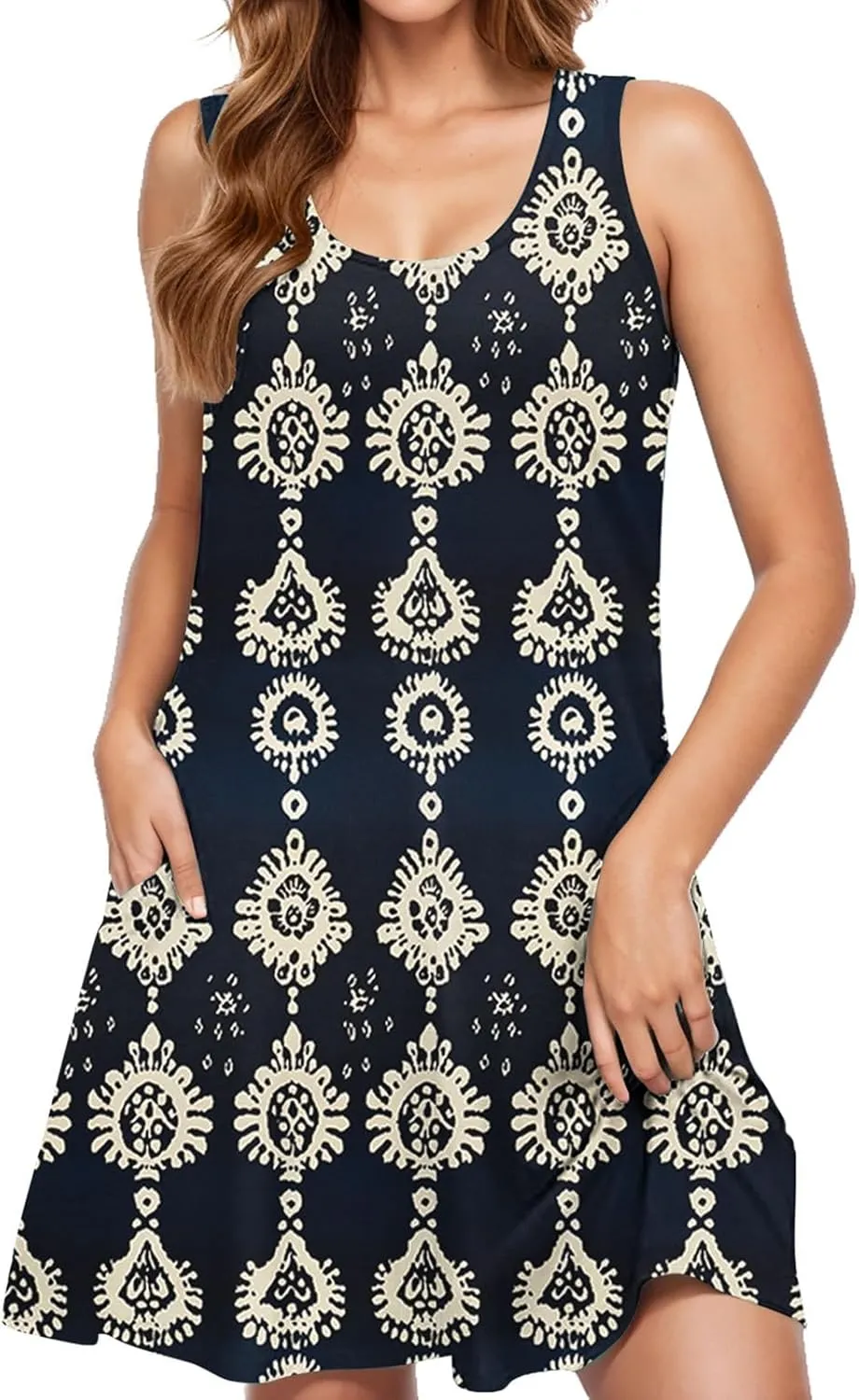 Boho Dress for Women 2025 Loose Floral Print Summer Dress Sundresses Trendy Casual Comfortable Soft Outing Dress