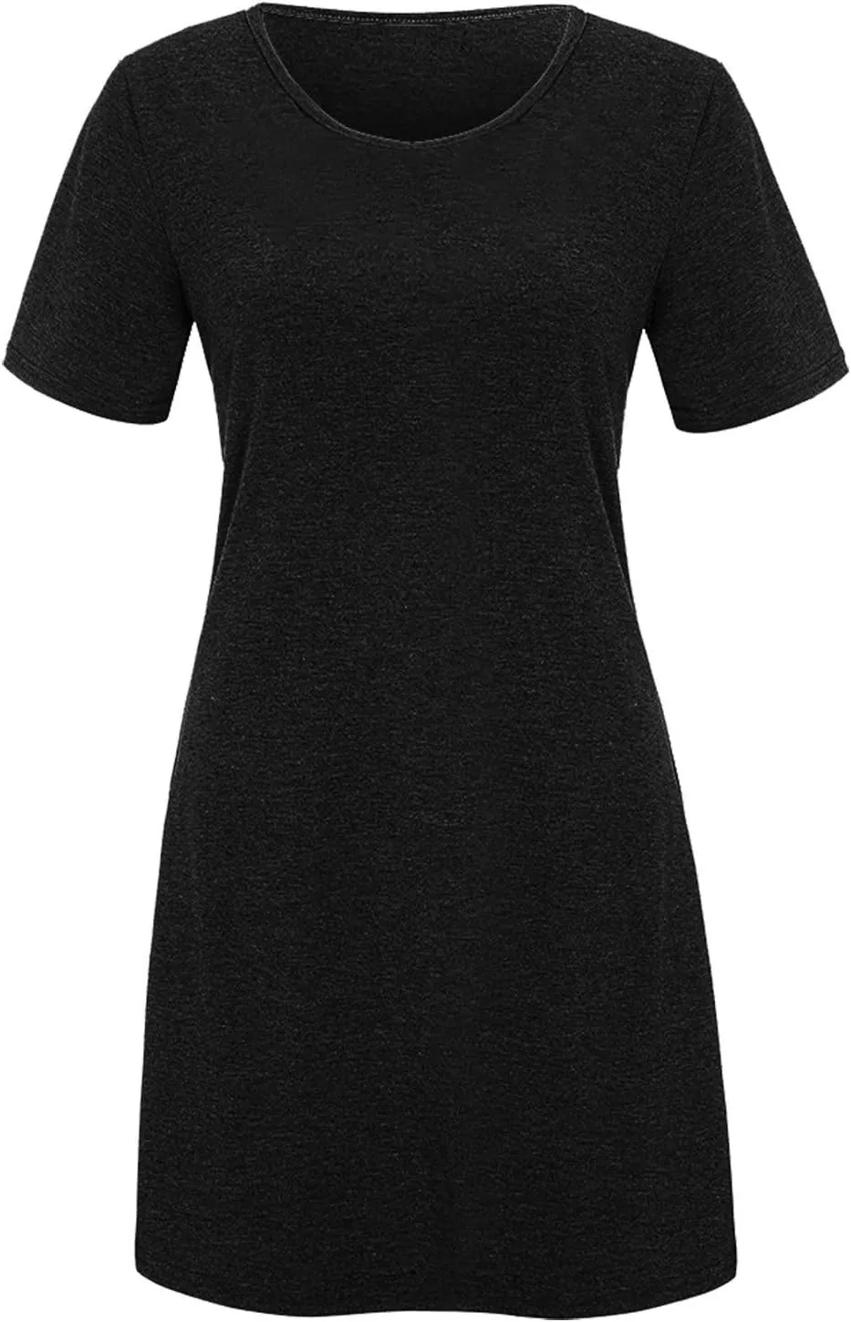 Casual Dresses for Women Crewneck Short Sleeve A Line Tshirt Dress Loose Elegant Solid Mini Dress Summer Dresses