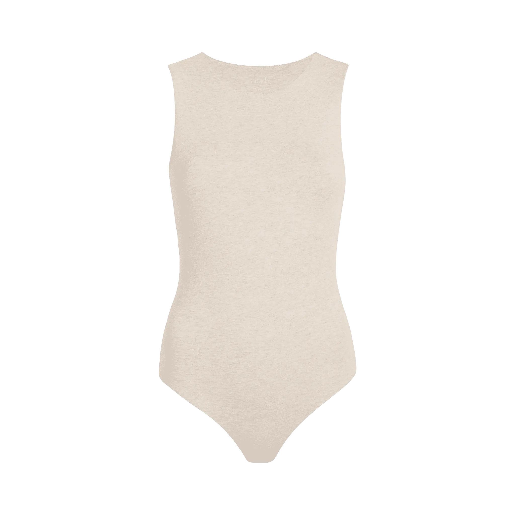 Cotton Stretch Classic Crewneck Tank Bodysuit | Heather Bone