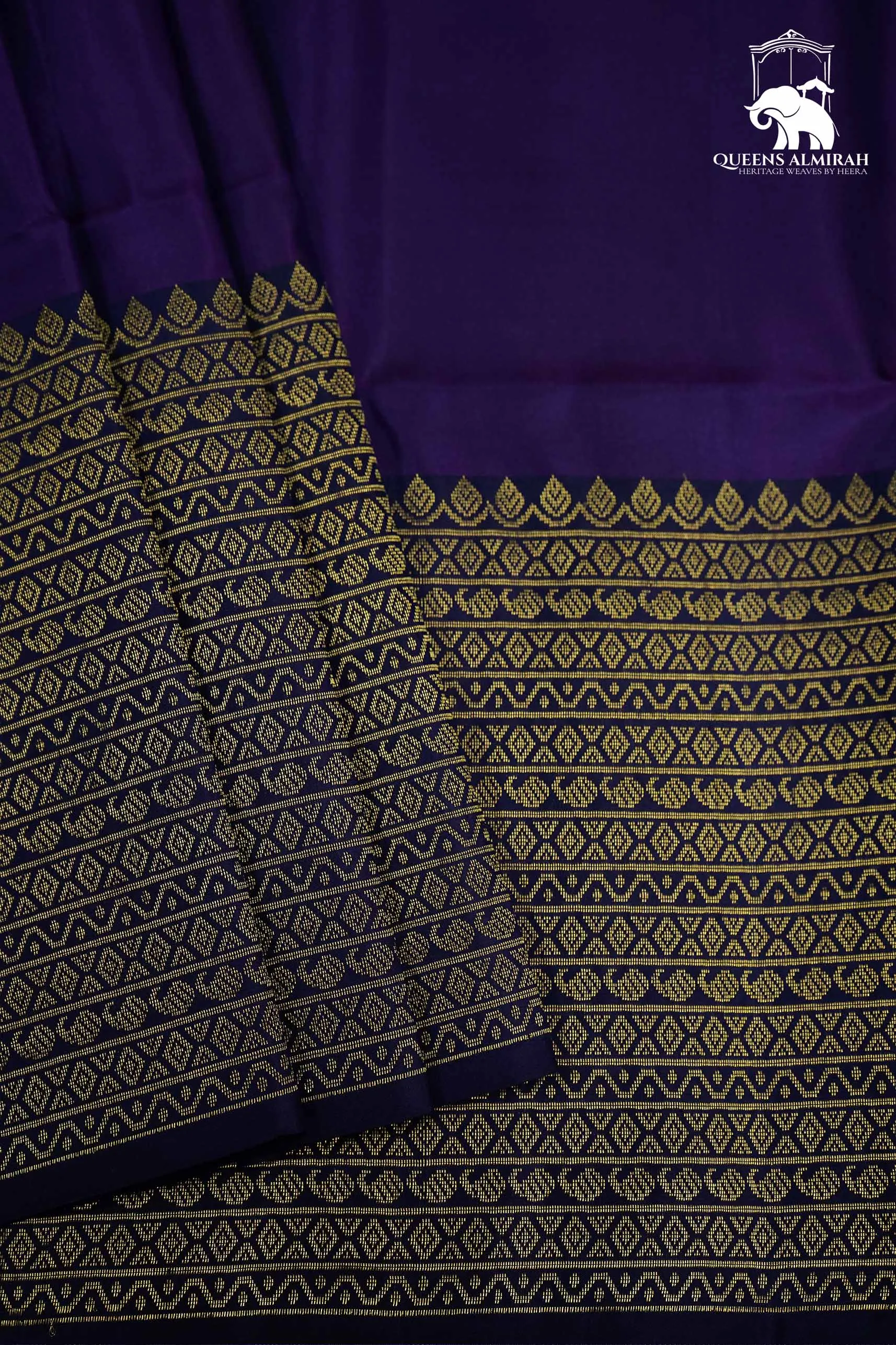 DARK PURPLE WITH WOVEN BORDER SOFT SILK SAREE