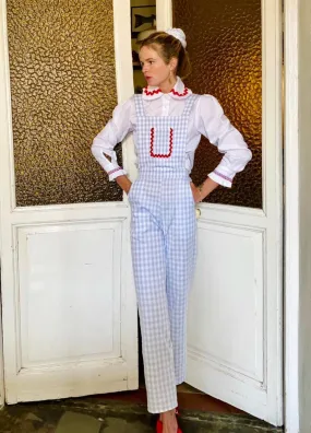 Dodo overalls - light blue gingham