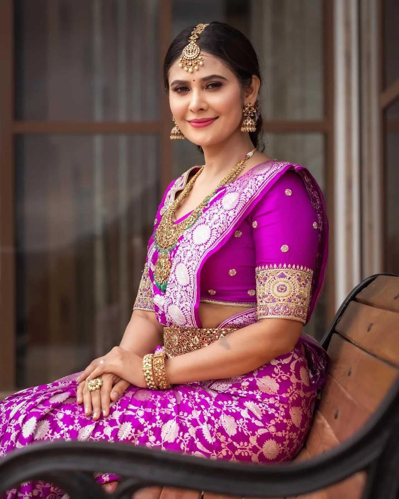 Embrocation Magenta Soft Silk Saree With Demesne Blouse Piece