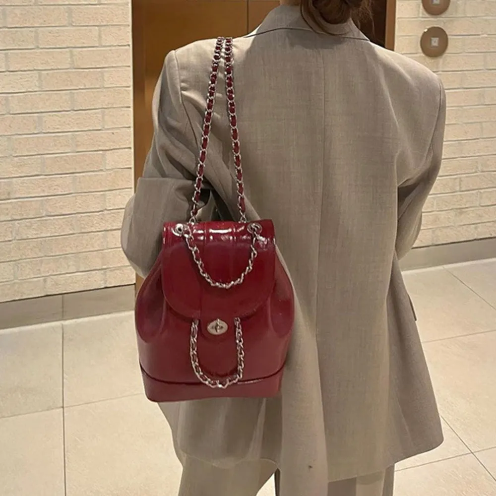 Feminine Chain Mini Backpack