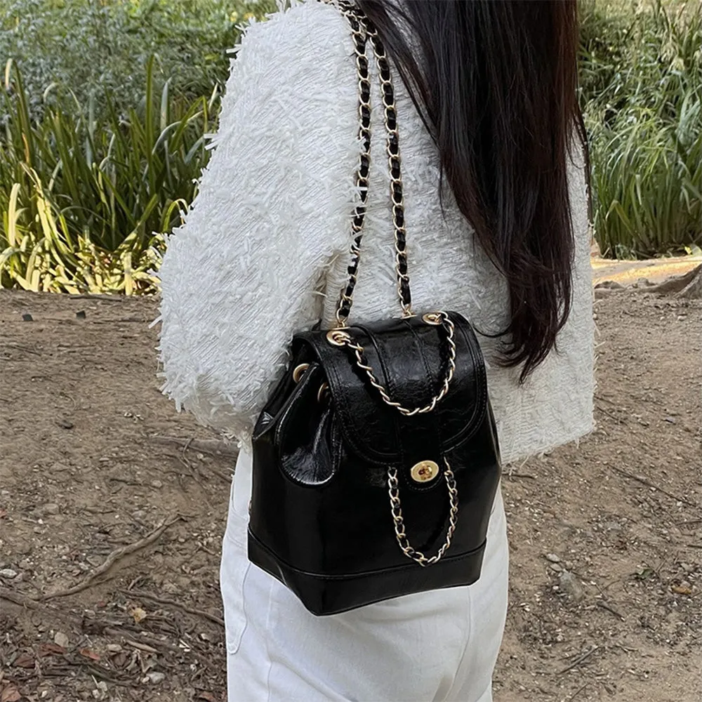 Feminine Chain Mini Backpack