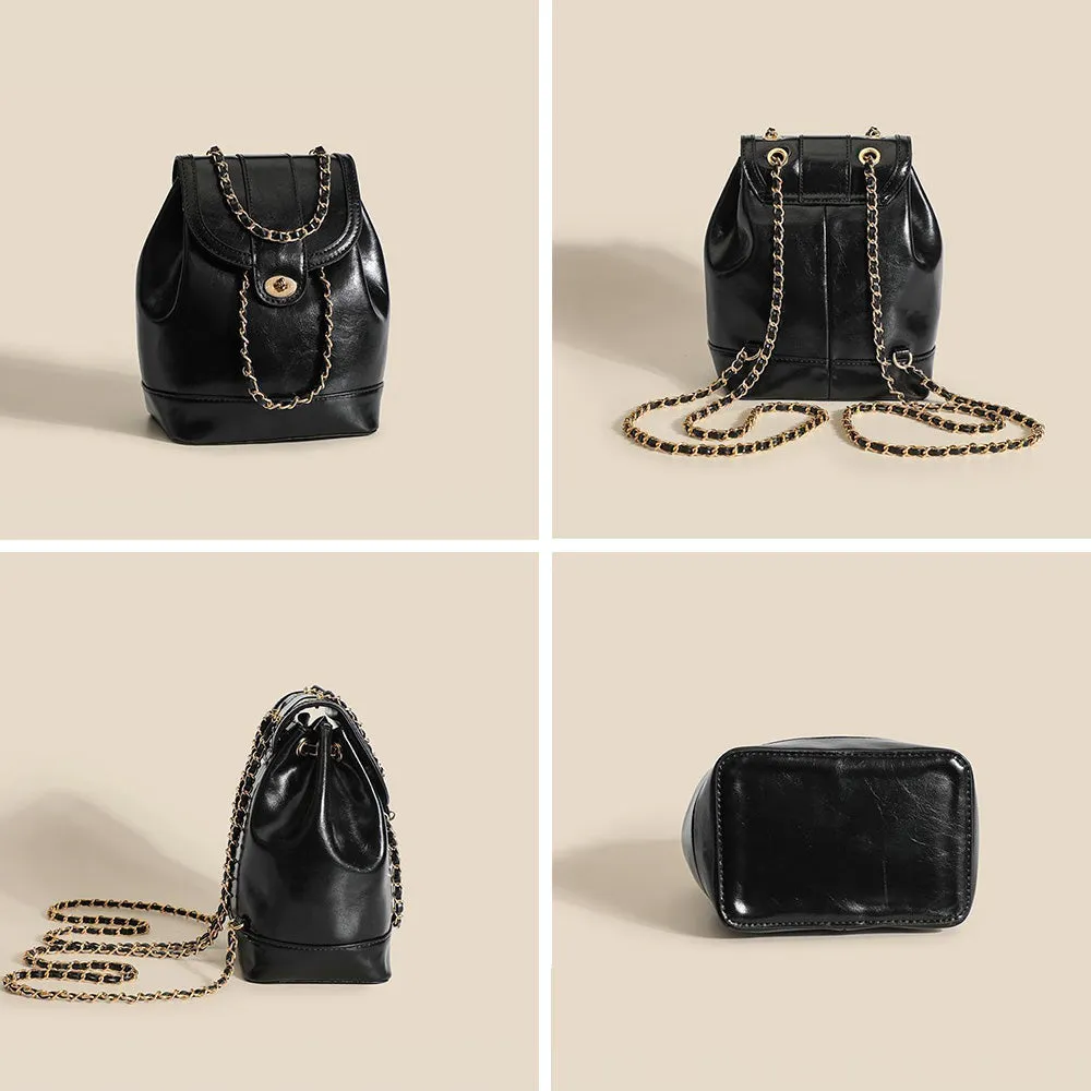 Feminine Chain Mini Backpack
