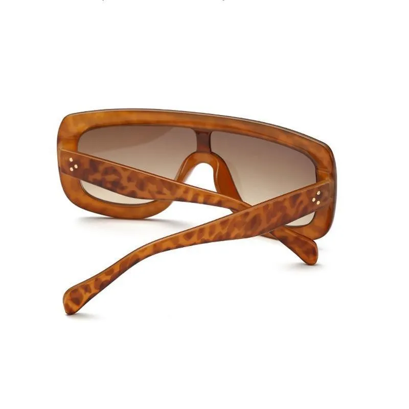Feminine Shield Oversized Sunglasses