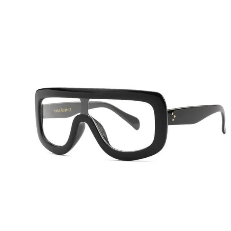Feminine Shield Oversized Sunglasses
