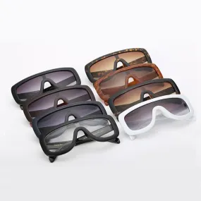 Feminine Shield Oversized Sunglasses