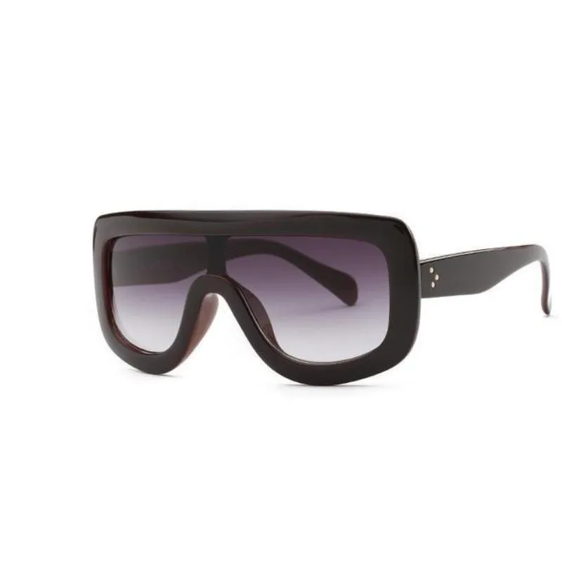 Feminine Shield Oversized Sunglasses