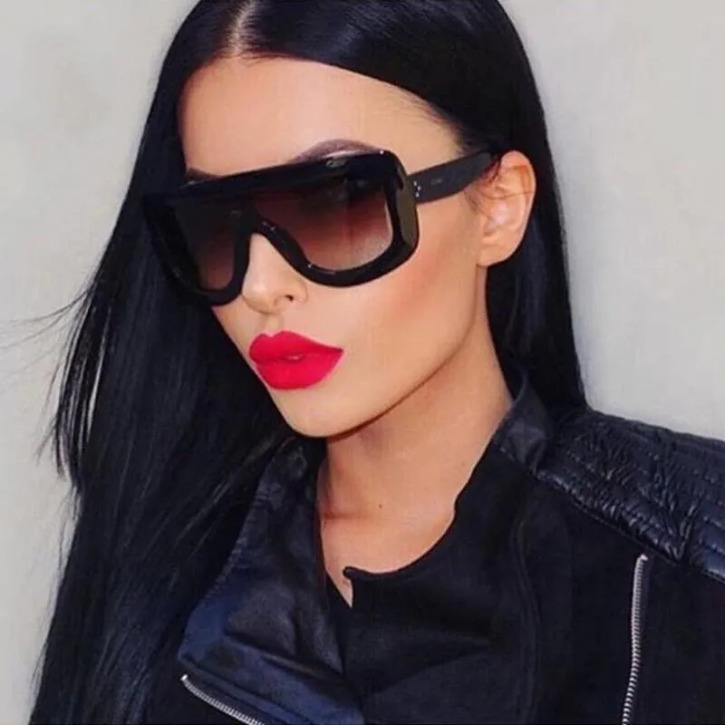 Feminine Shield Oversized Sunglasses
