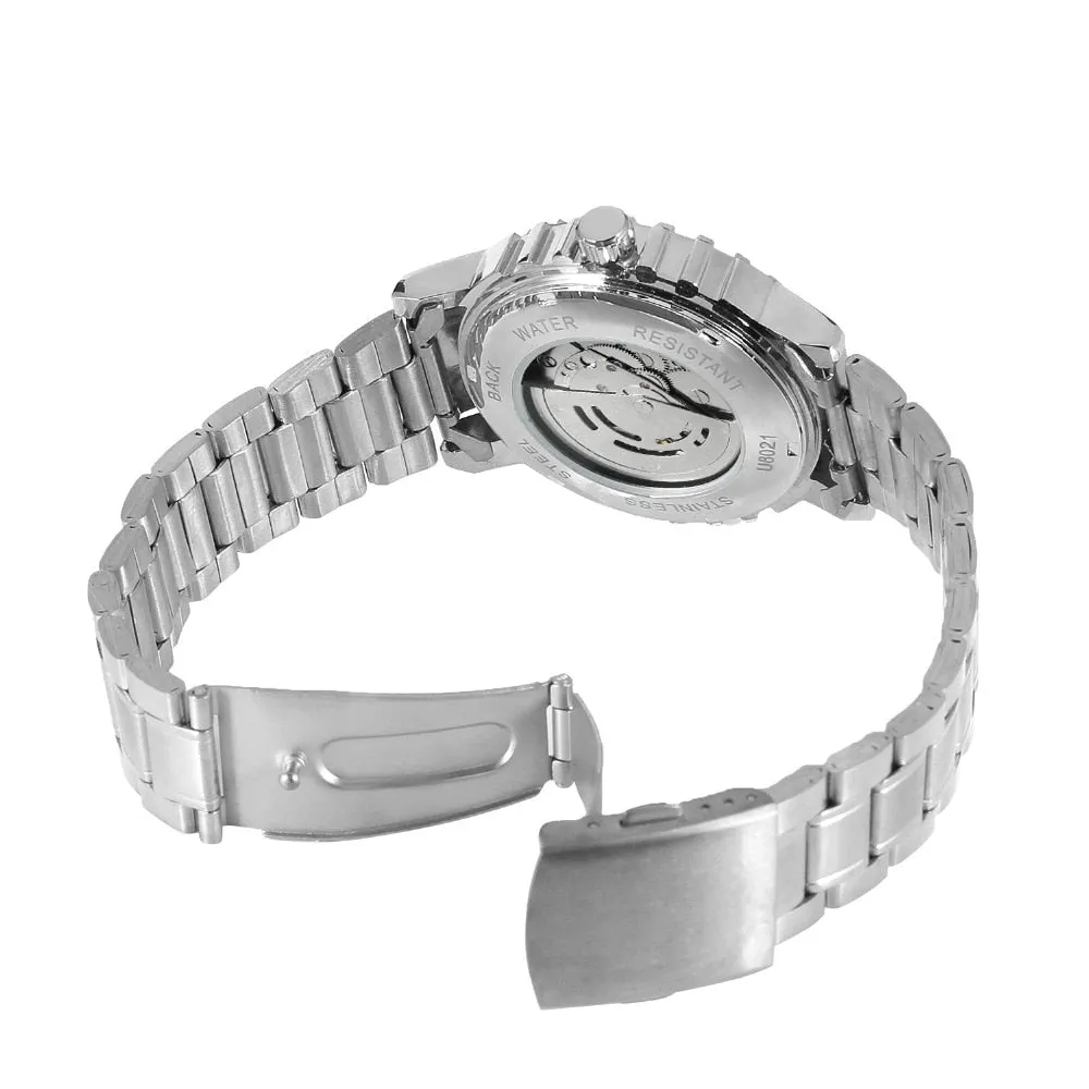 FORSINING Men's New Trendy Skeleton Automatic Movement