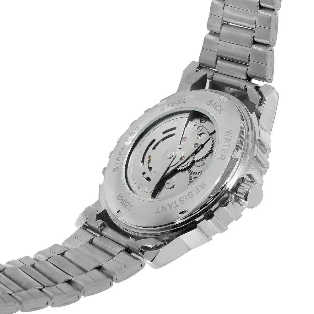 FORSINING Men's New Trendy Skeleton Automatic Movement