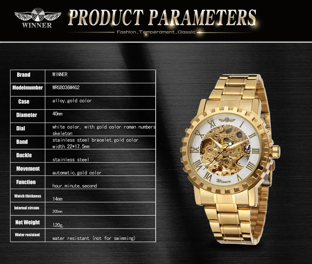 FORSINING Men's New Trendy Skeleton Automatic Movement