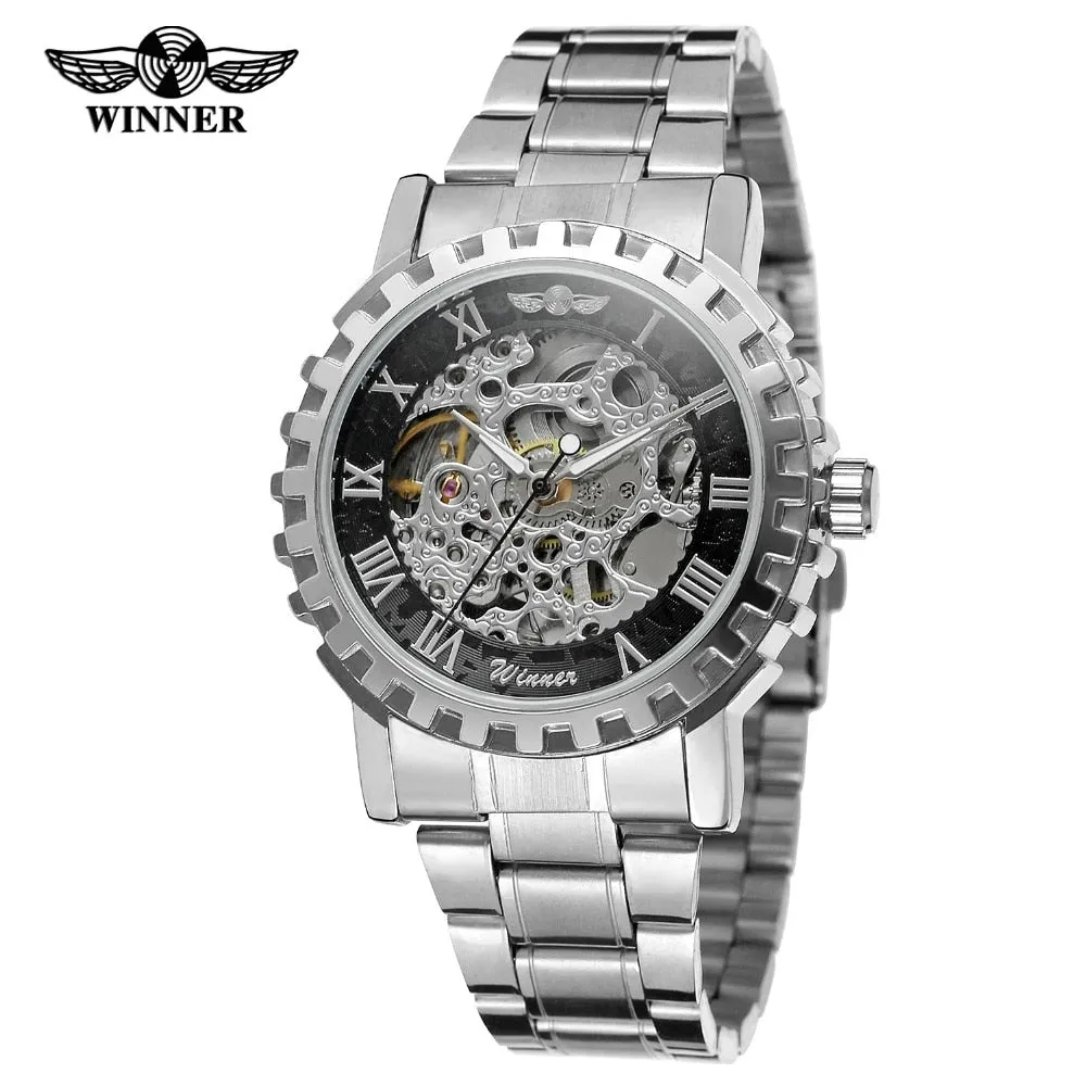 FORSINING Men's New Trendy Skeleton Automatic Movement