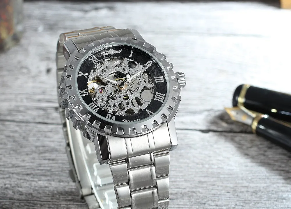 FORSINING Men's New Trendy Skeleton Automatic Movement