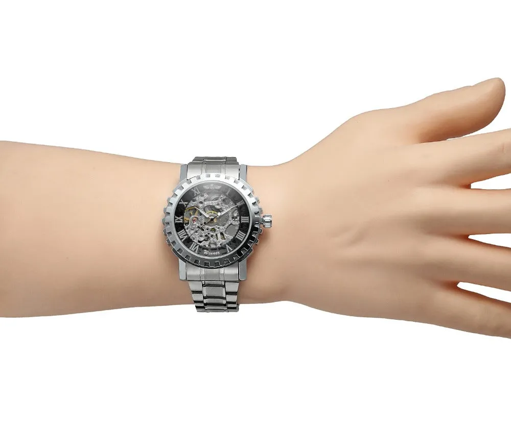 FORSINING Men's New Trendy Skeleton Automatic Movement