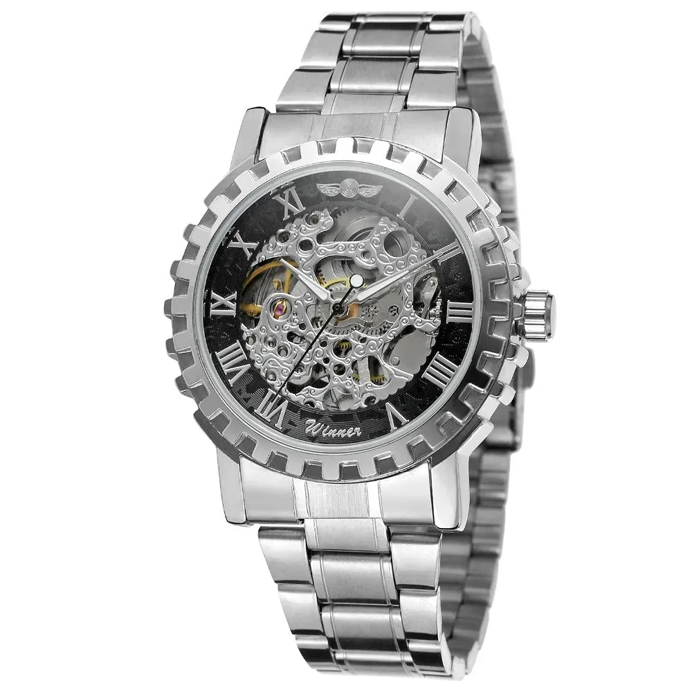 FORSINING Men's New Trendy Skeleton Automatic Movement