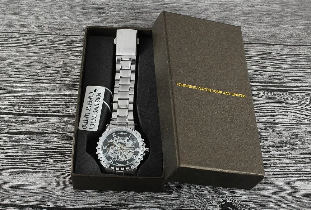 FORSINING Men's New Trendy Skeleton Automatic Movement
