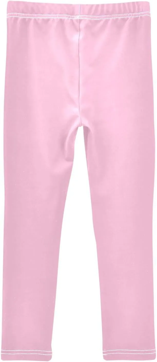 Girls' Leggings Candy Light Pink Toddler Kids Stretch Yoga Pants Tights Dance Athletic Long Pants 9-10T