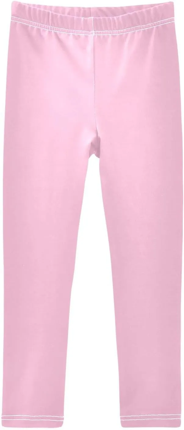 Girls' Leggings Candy Light Pink Toddler Kids Stretch Yoga Pants Tights Dance Athletic Long Pants 9-10T