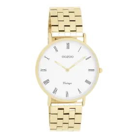 Gold coloured OOZOO watch with gold coloured stainless steel bracelet - C20369