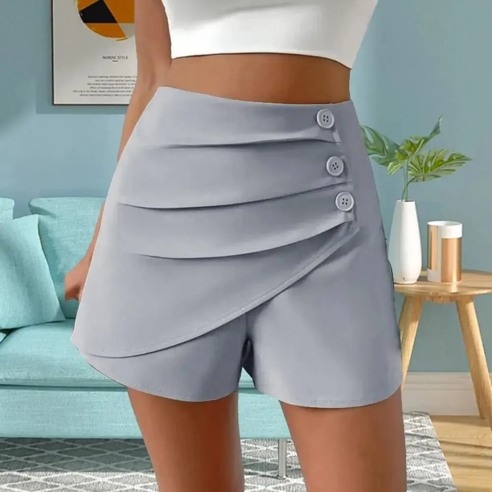 High Waist Asymmetric Summer Shorts