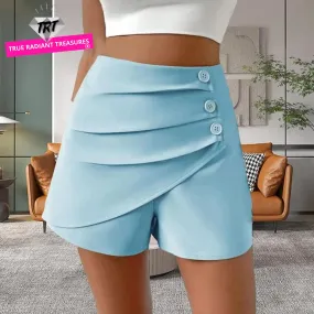 High Waist Asymmetric Summer Shorts