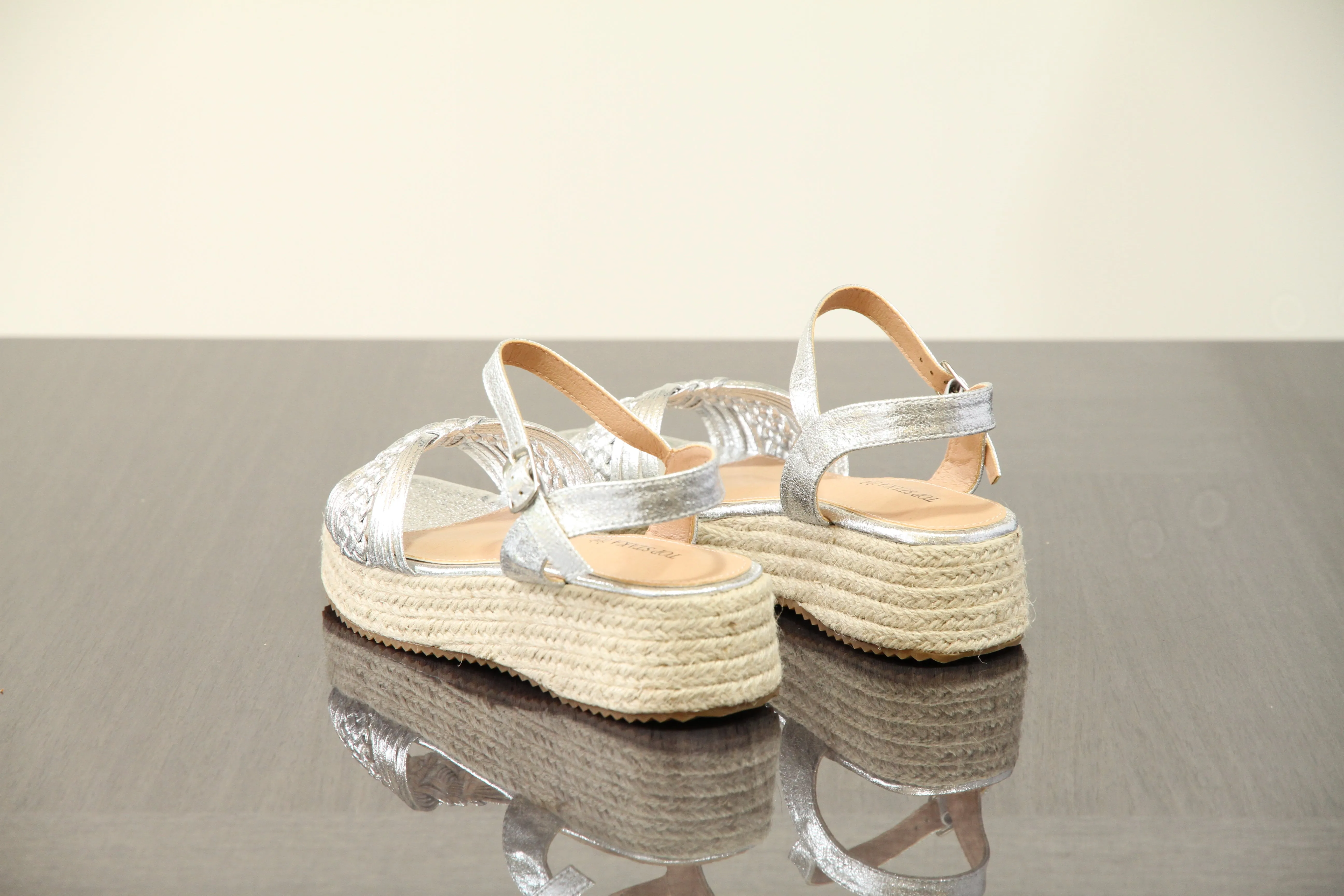 IVACHY Women's Braided Wedge Sandals - Espadrille Platform- Comfortable 4cm Heel, Adjustable Buckle Closure BG-732