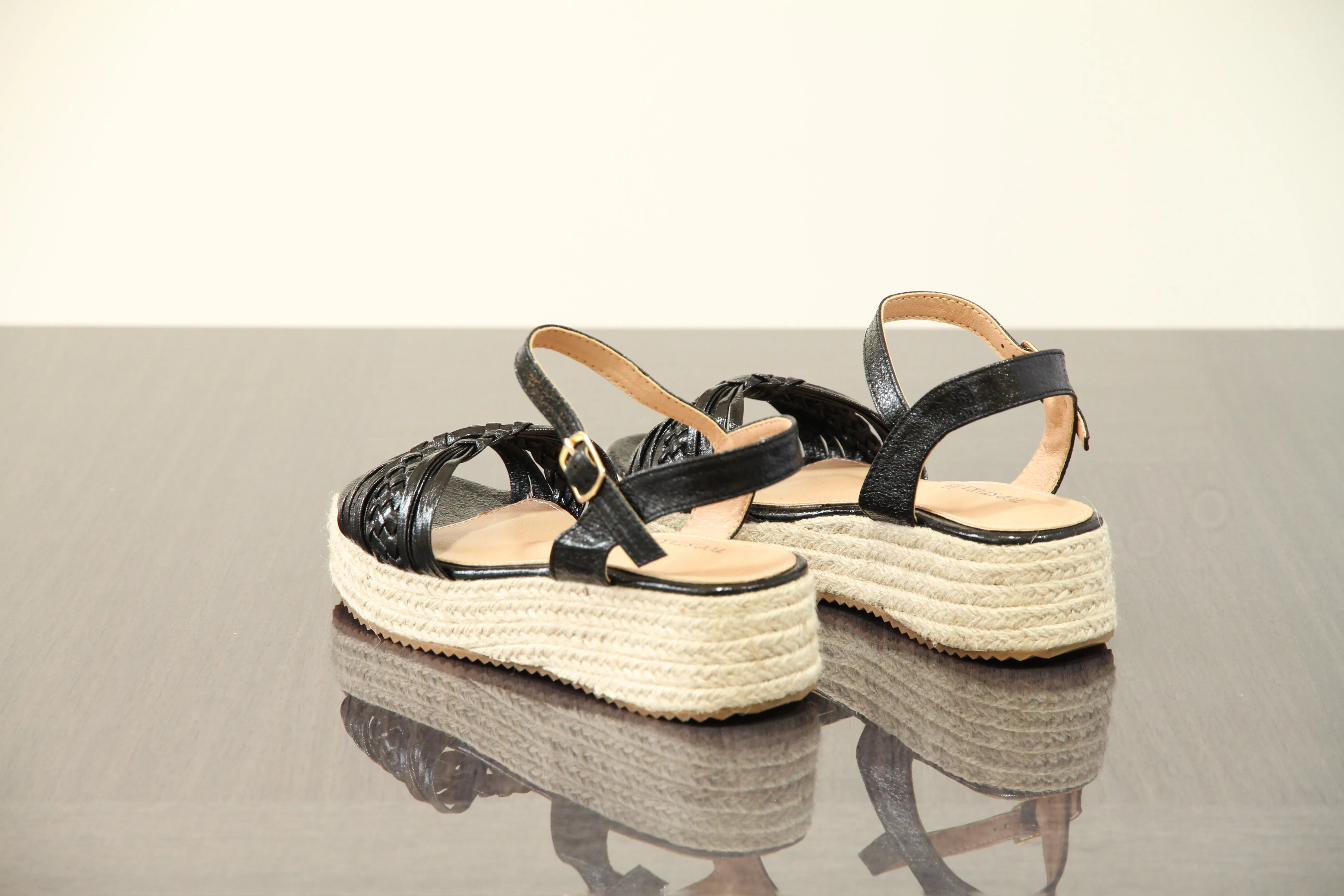 IVACHY Women's Braided Wedge Sandals - Espadrille Platform- Comfortable 4cm Heel, Adjustable Buckle Closure BG-732
