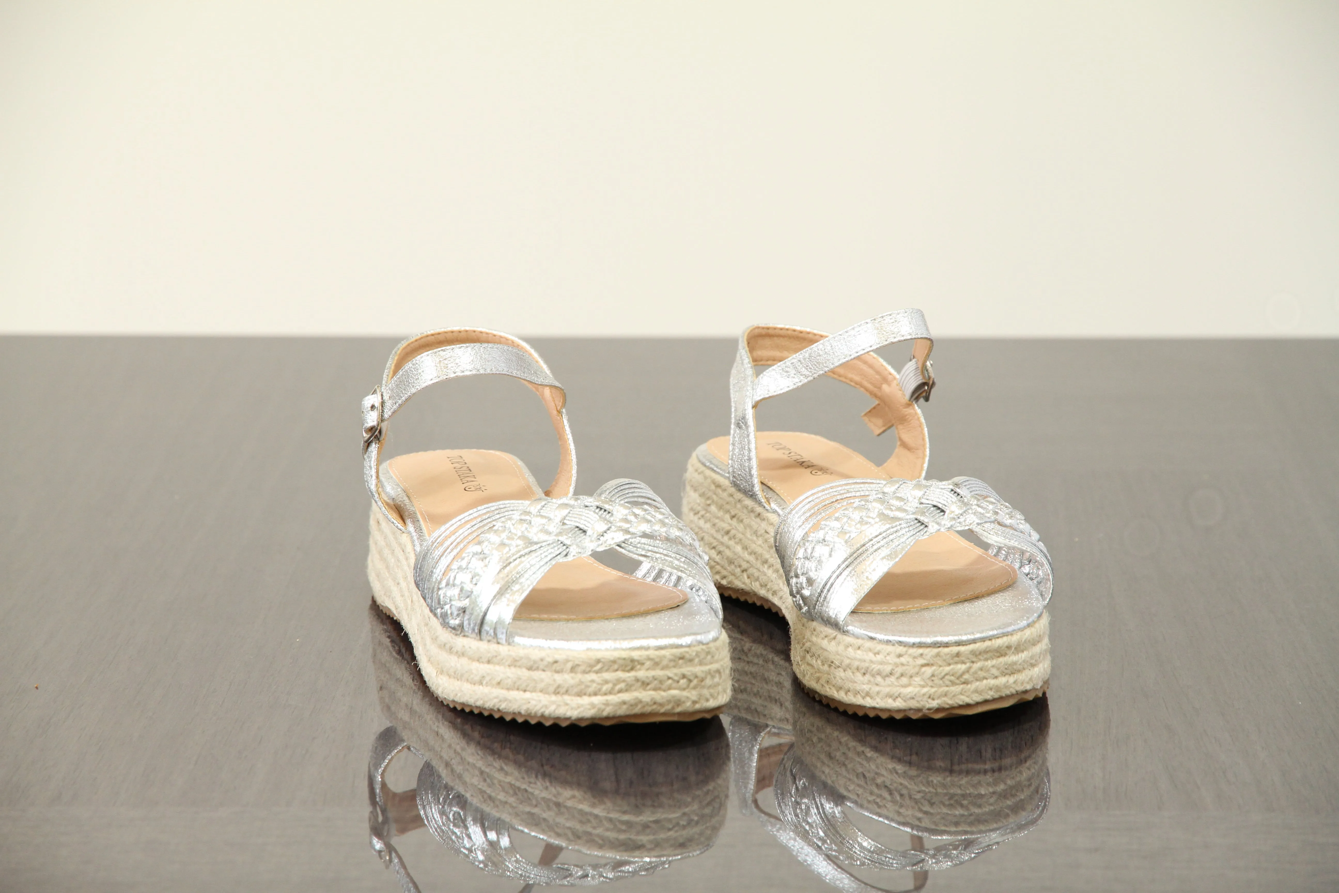 IVACHY Women's Braided Wedge Sandals - Espadrille Platform- Comfortable 4cm Heel, Adjustable Buckle Closure BG-732