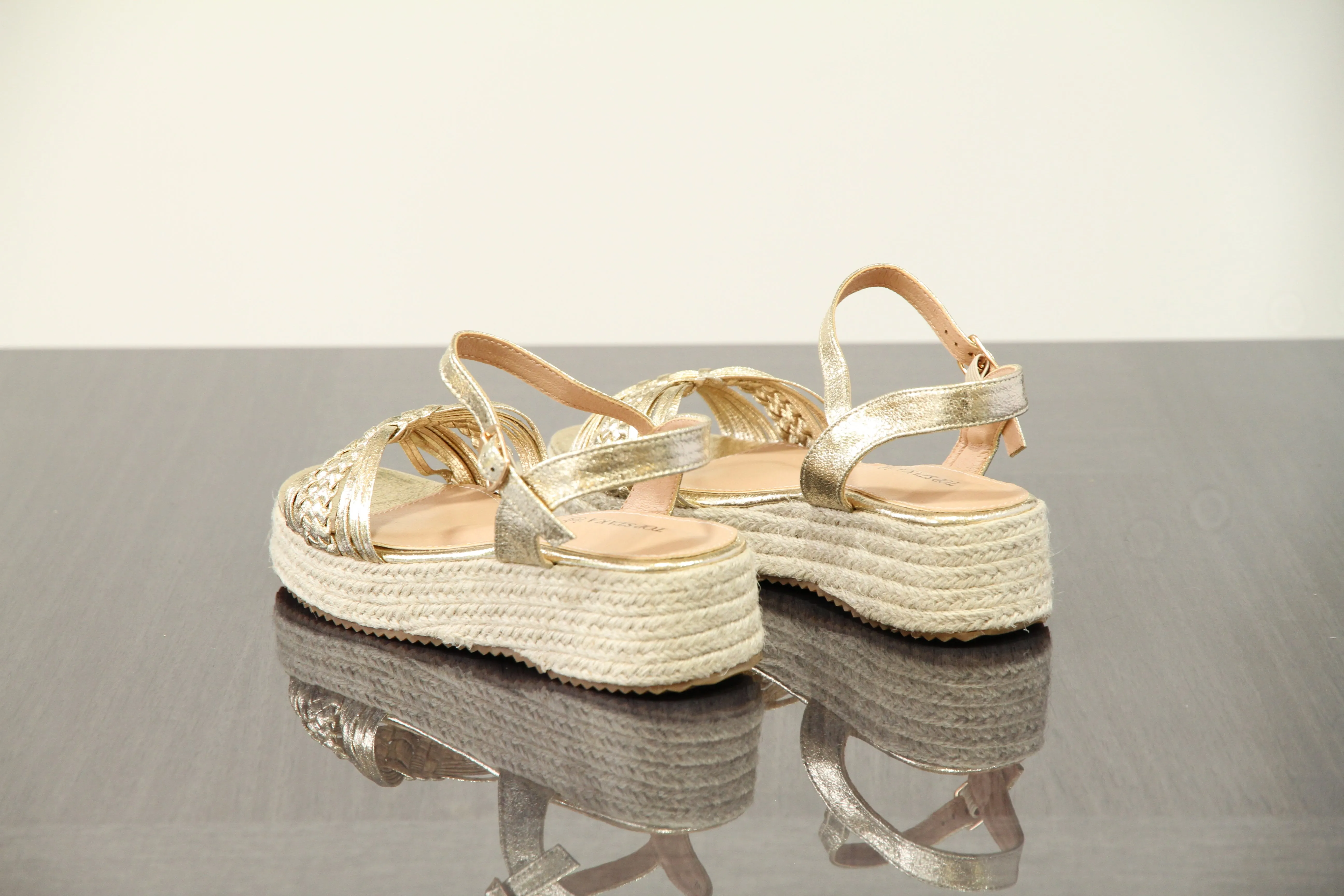 IVACHY Women's Braided Wedge Sandals - Espadrille Platform- Comfortable 4cm Heel, Adjustable Buckle Closure BG-732