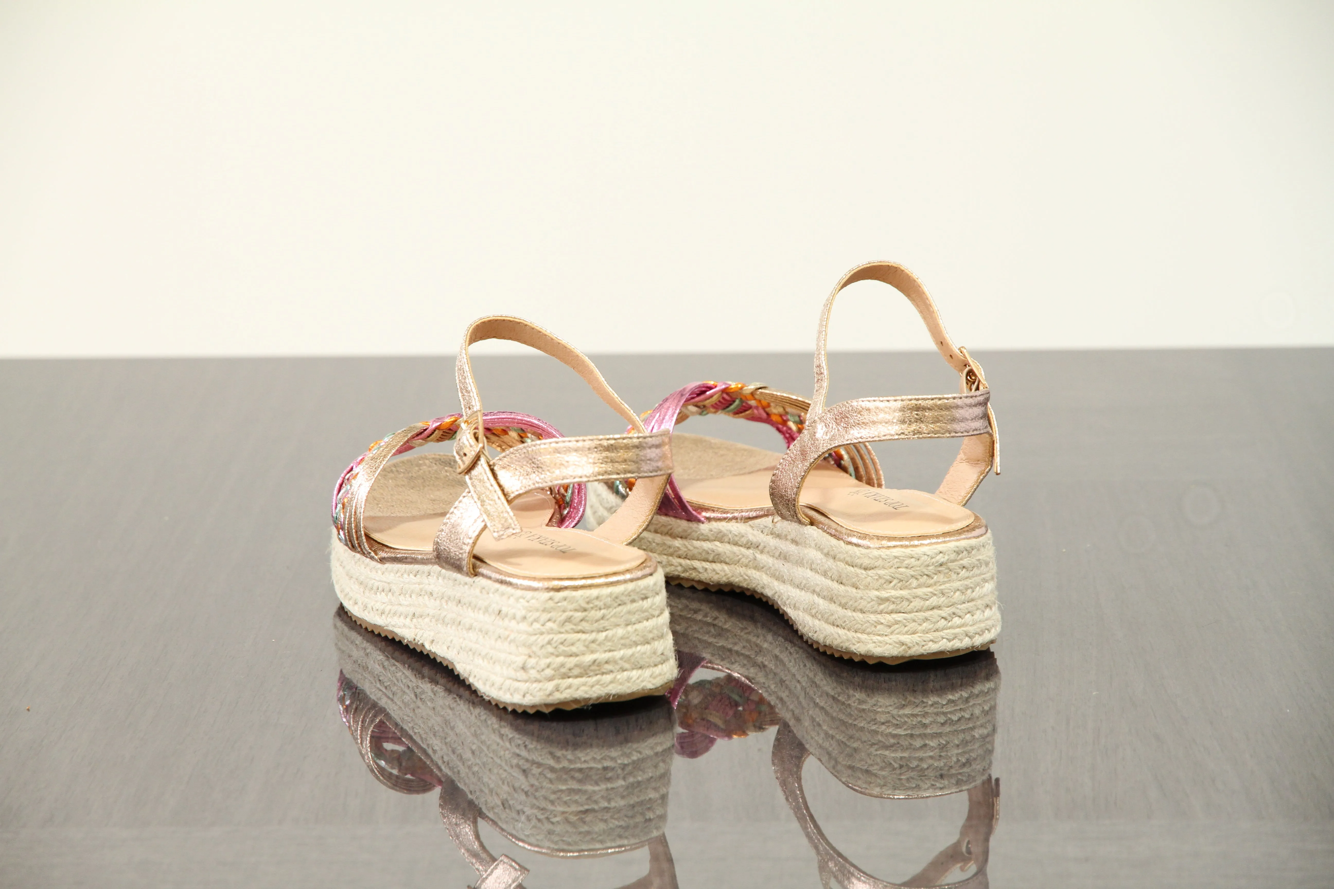 IVACHY Women's Braided Wedge Sandals - Espadrille Platform- Comfortable 4cm Heel, Adjustable Buckle Closure BG-732