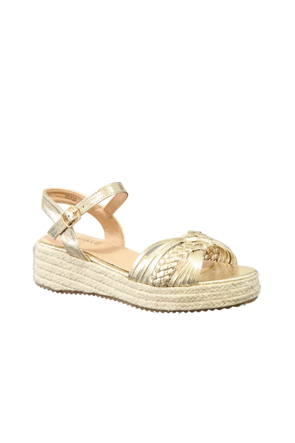 IVACHY Women's Braided Wedge Sandals - Espadrille Platform- Comfortable 4cm Heel, Adjustable Buckle Closure BG-732