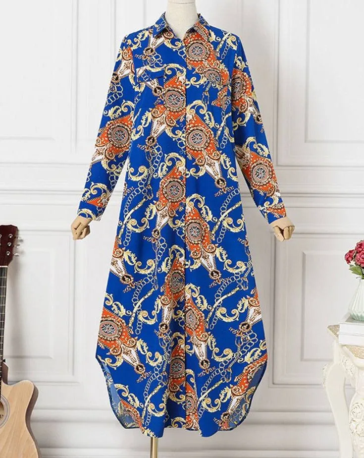 Kaftan Vestido Printed Summer Dress