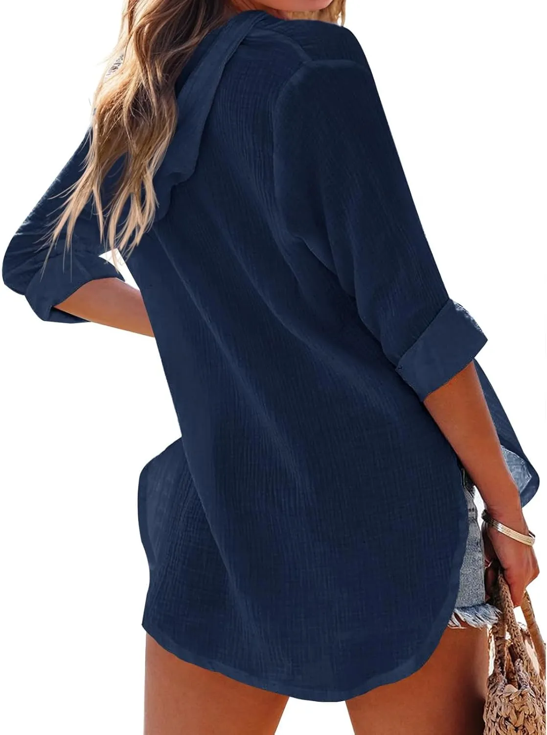Linen T Shirts for Women Lightweight Breathable V Neck Long Sleeve Tops Summer Casual Cover Up Hoodied Sweatshirts
