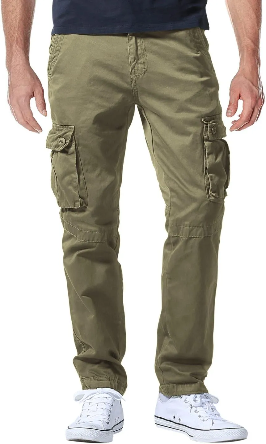 Match Men's Casual Wild Cargo Pants Outdoors Work Wear #6531(34,Light Khaki)