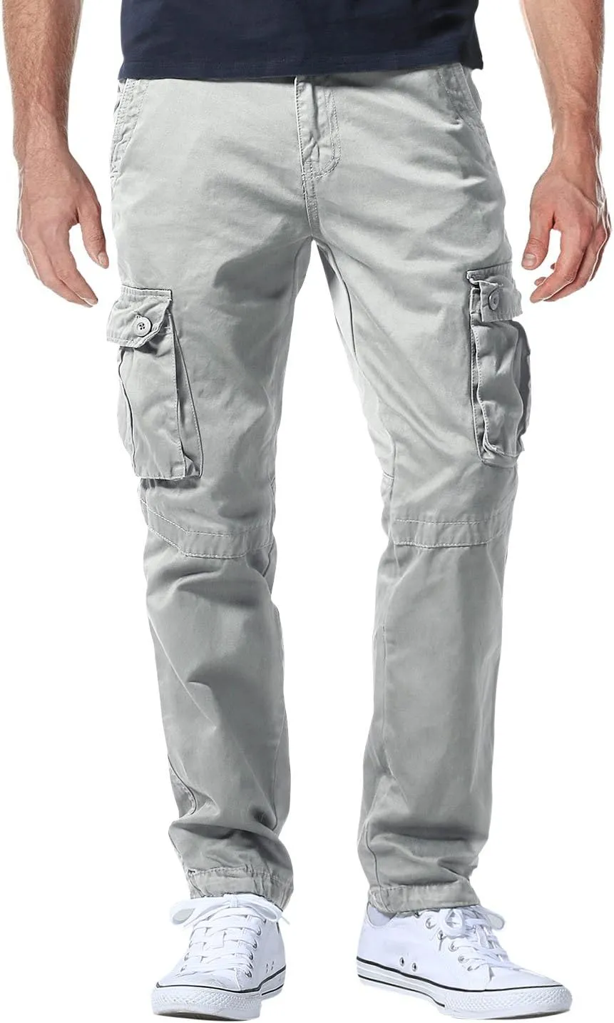 Match Men's Casual Wild Cargo Pants Outdoors Work Wear #6531(44,Light Gray)