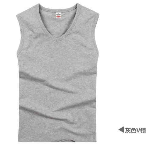 Men Cotton Tank Top Sleeveless Breathable Fitness Sporty Stretchable Tank Top