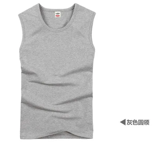 Men Cotton Tank Top Sleeveless Breathable Fitness Sporty Stretchable Tank Top