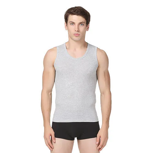 Men Cotton Tank Top Sleeveless Breathable Fitness Sporty Stretchable Tank Top