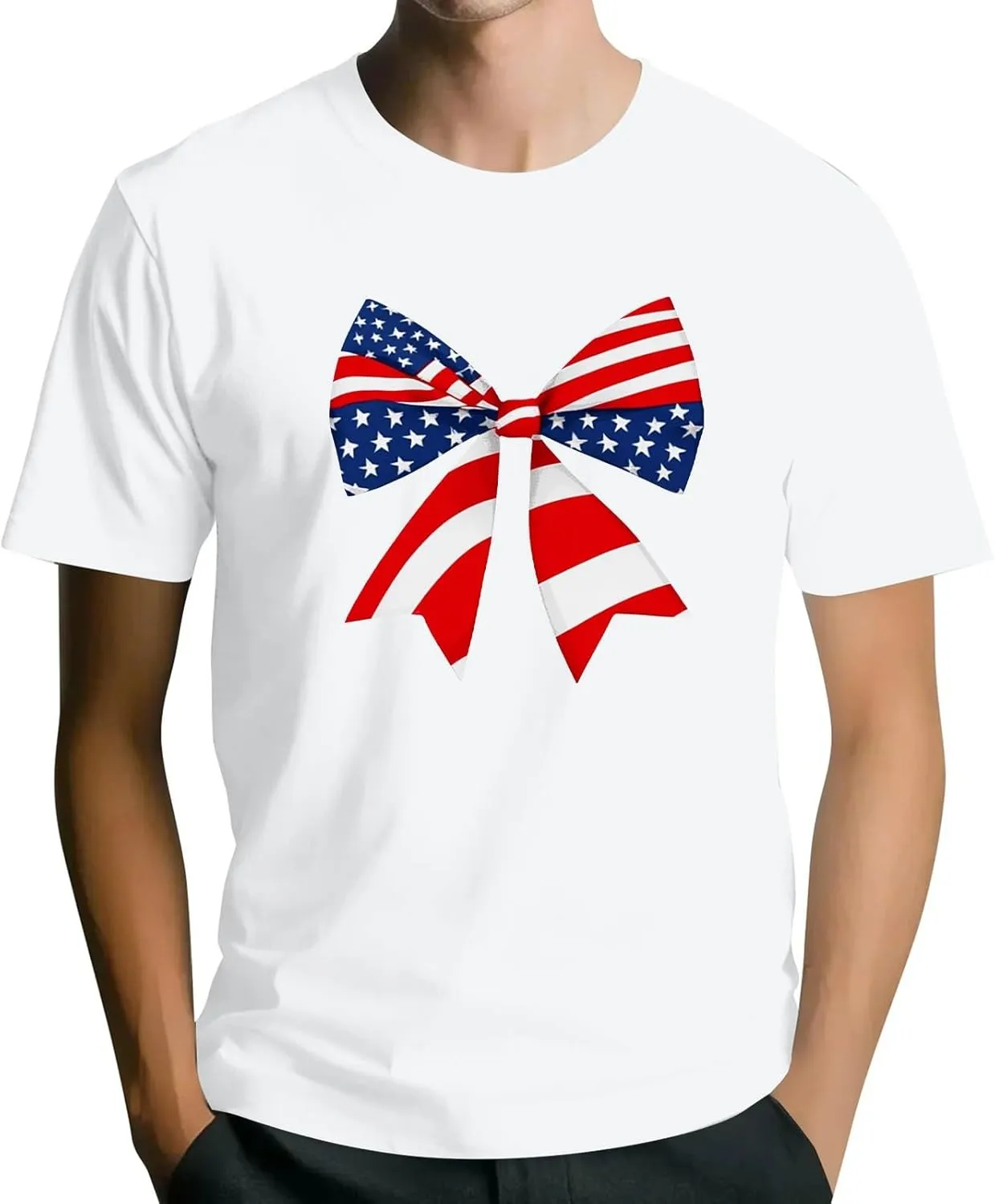 Men's American Flag Shirt Sleeve 1776 USA Graphic Dry Fit Cotton Comfortable T-Shirts July 4th Shirt