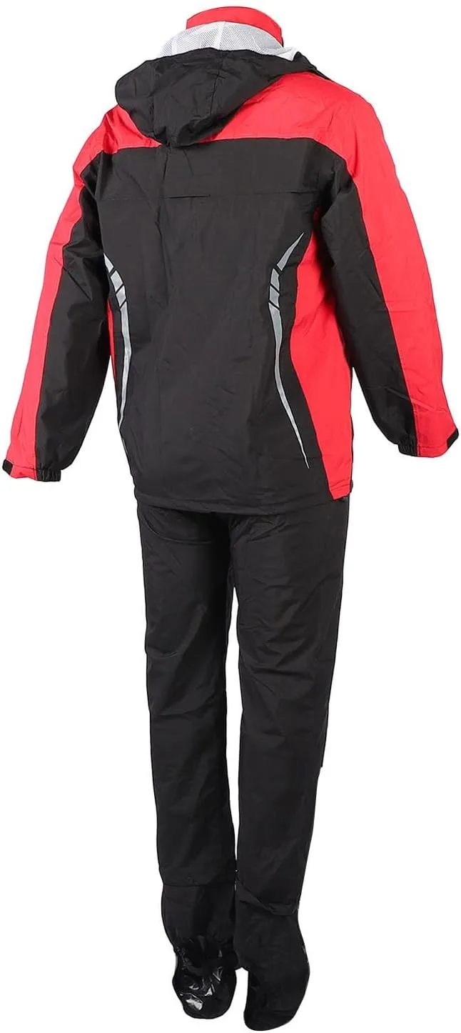 Motorcycle Rain Jacket Pants, 2-part Light Motorcycle Rain Suit for Outdoor Driving