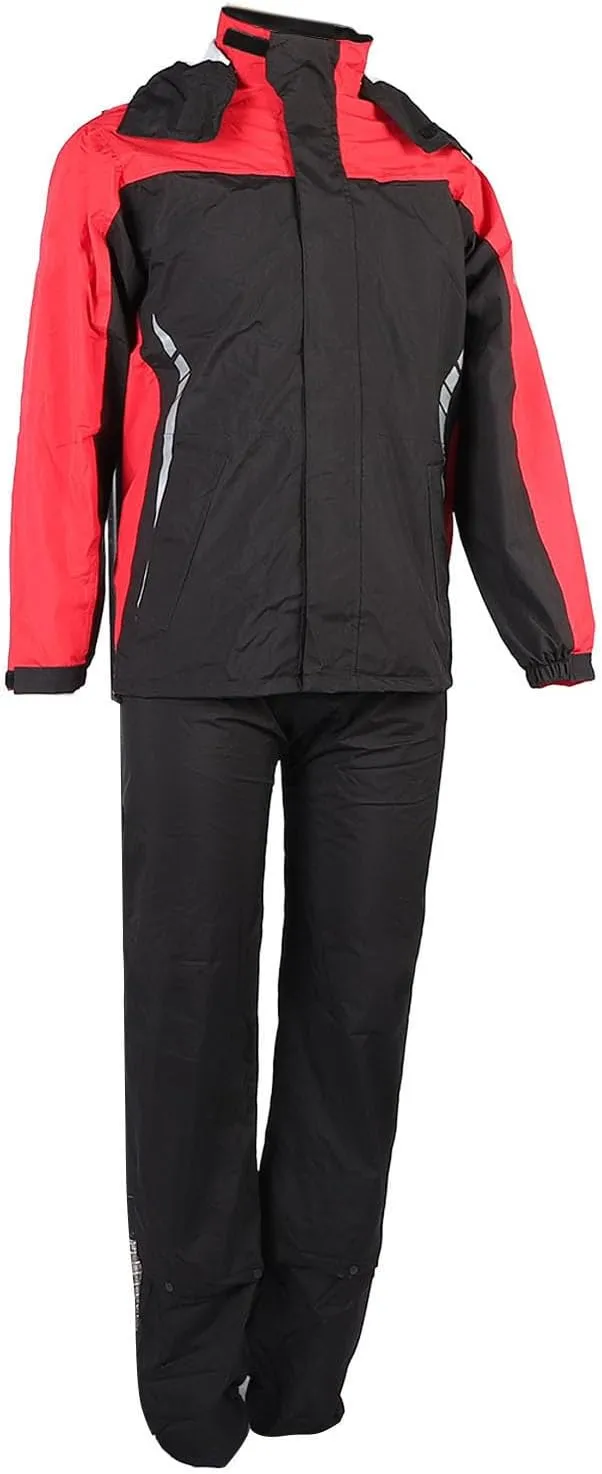 Motorcycle Rain Jacket Pants, 2-part Light Motorcycle Rain Suit for Outdoor Driving